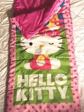 Take Extra 50% Off>>>Vintage Hello Kitty Sleeping Bag 53" x 27" Zipped Up